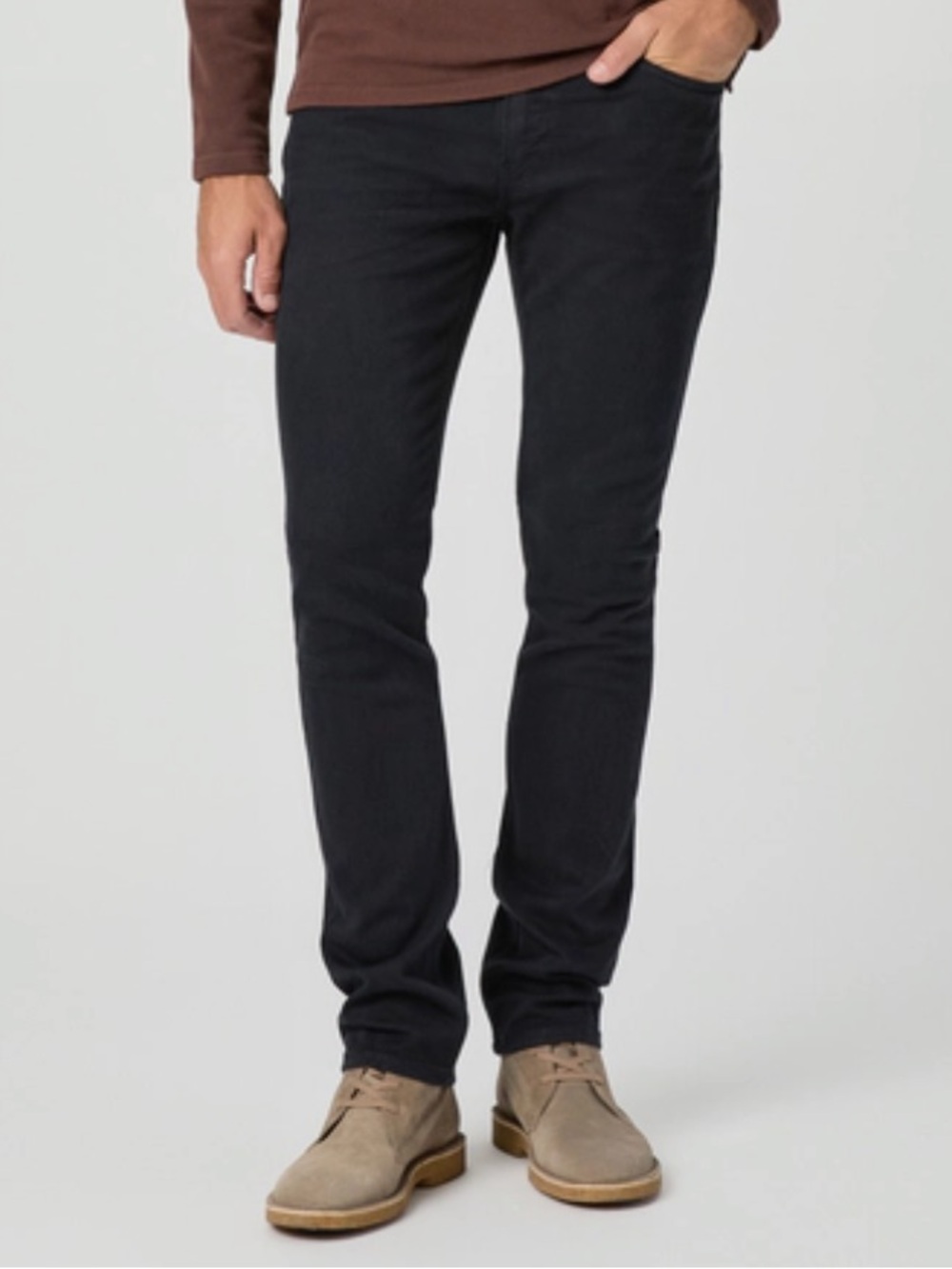 PAIGE Dark Navy Federal Straight Leg Pants